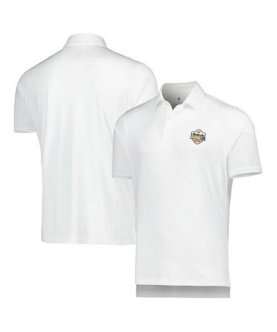 Men's White Kentucky Derby 149 Solid Jersey Polo Shirt $48.00 Polo Shirts