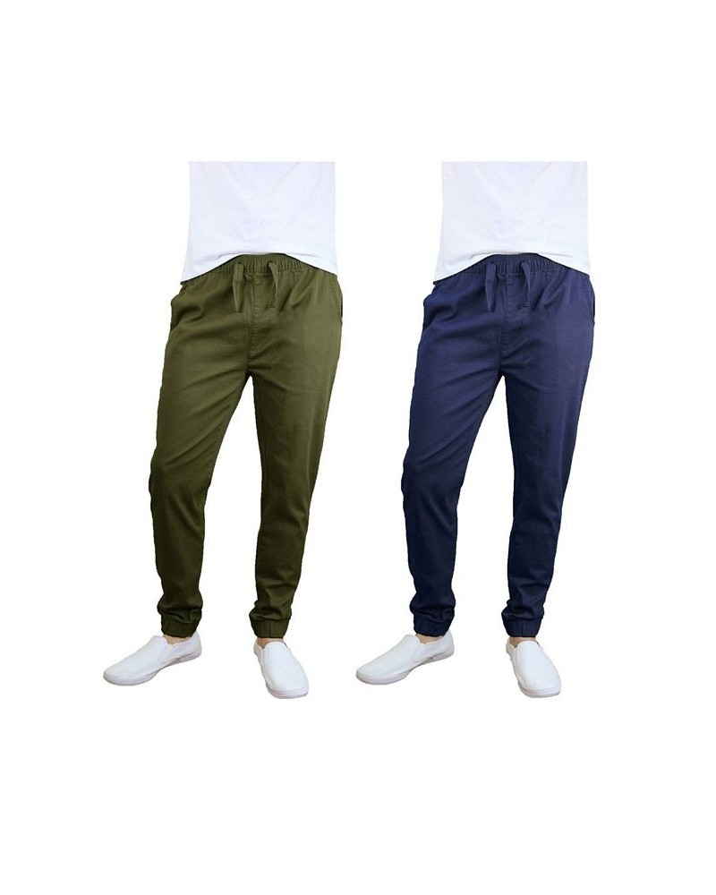 Men's Basic Stretch Twill Joggers, Pack of 2 PD08 $30.50 Pants