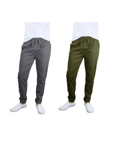 Men's Basic Stretch Twill Joggers, Pack of 2 PD08 $30.50 Pants