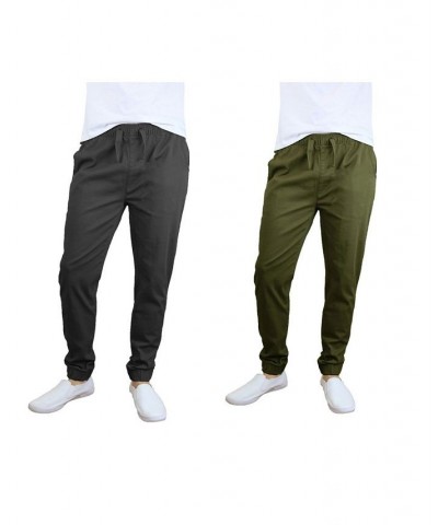 Men's Basic Stretch Twill Joggers, Pack of 2 PD08 $30.50 Pants