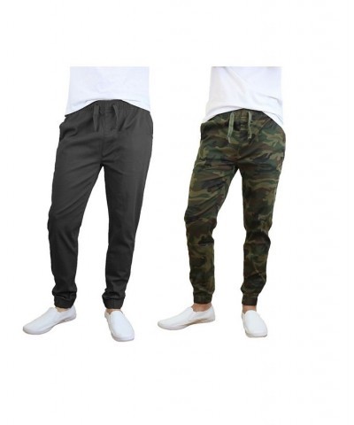 Men's Basic Stretch Twill Joggers, Pack of 2 PD08 $30.50 Pants