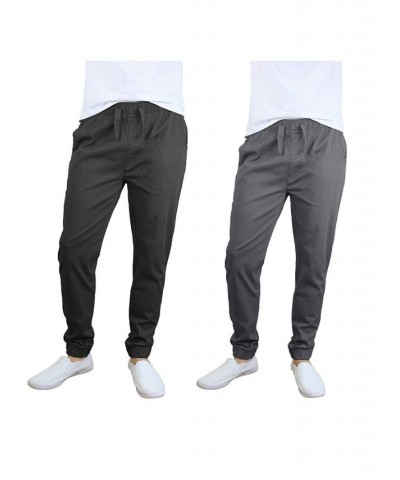 Men's Basic Stretch Twill Joggers, Pack of 2 PD08 $30.50 Pants