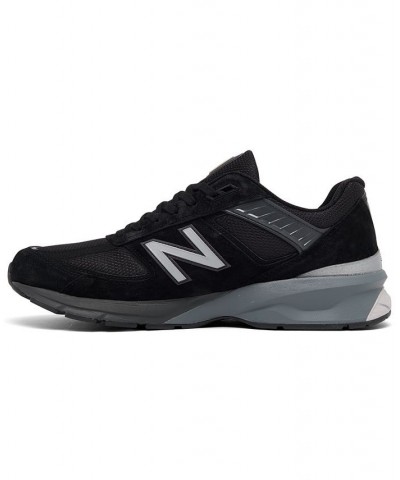 Men's 990 V5 Running Sneakers Black $93.60 Shoes