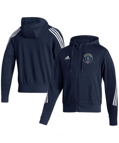 Men's Deep Sea Blue Seattle Kraken Lifestyle Full-Zip Hoodie $34.21 Sweatshirt