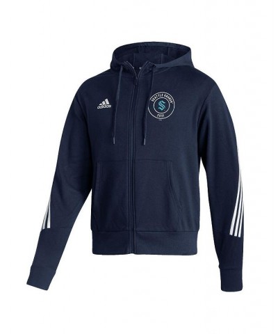 Men's Deep Sea Blue Seattle Kraken Lifestyle Full-Zip Hoodie $34.21 Sweatshirt