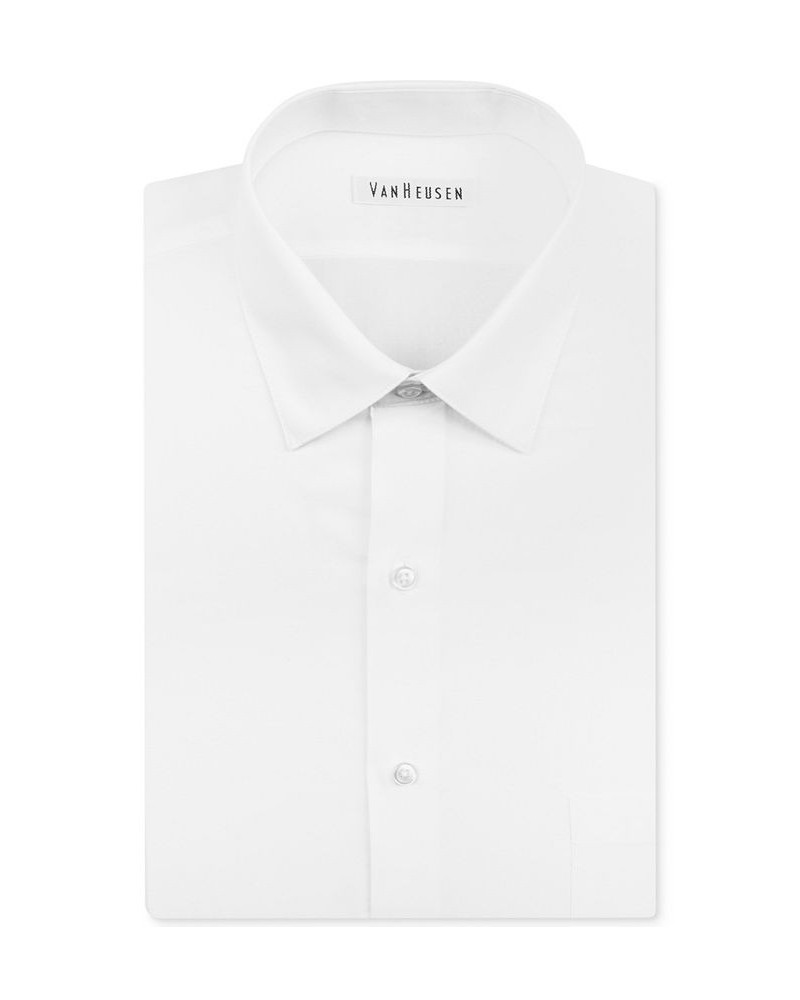 Men's Classic-Fit Herringbone Dress Shirt White $19.18 Dress Shirts