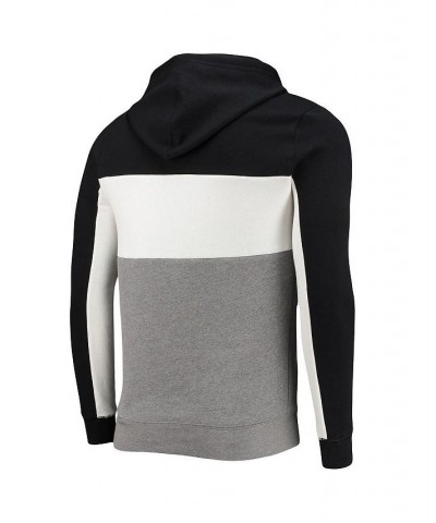 Men's Black, White Miami Heat Wordmark Colorblock Fleece Pullover Hoodie $32.23 Sweatshirt