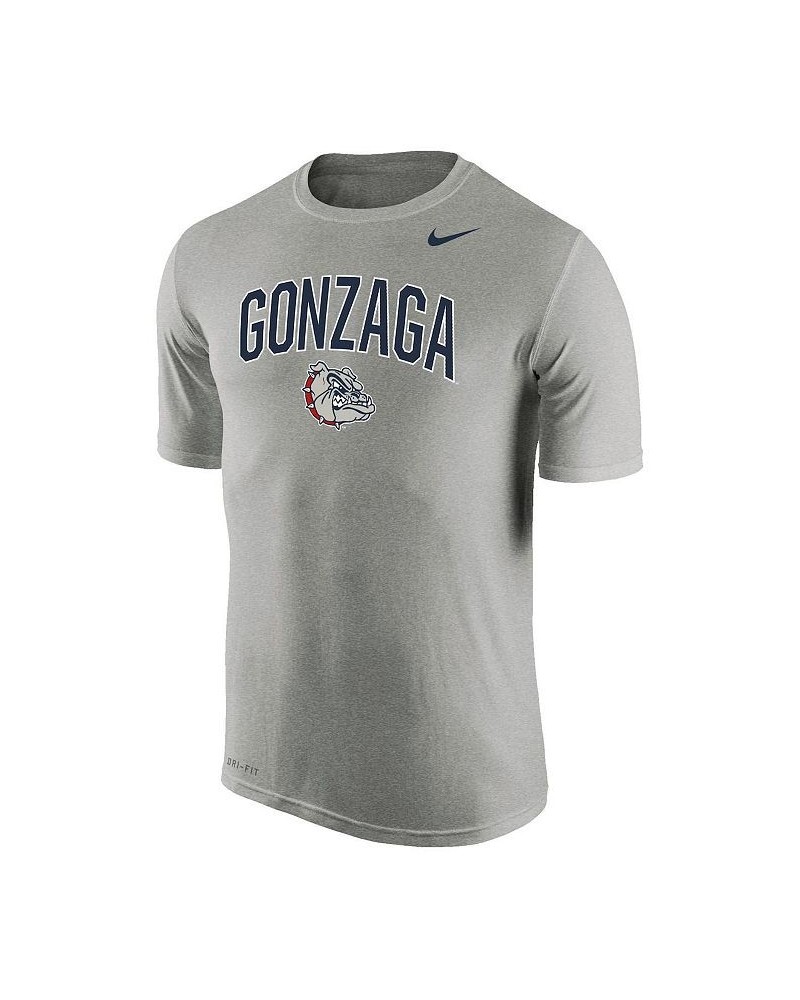 Men's Heathered Gray Gonzaga Bulldogs Arch Over Logo Performance T-shirt $22.05 T-Shirts