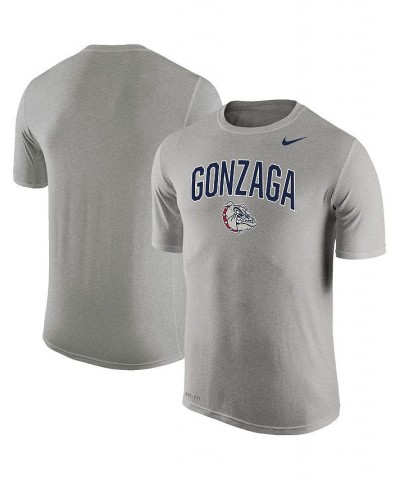 Men's Heathered Gray Gonzaga Bulldogs Arch Over Logo Performance T-shirt $22.05 T-Shirts