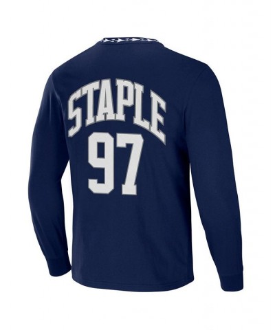 Men's NFL X Staple Navy New England Patriots Core Long Sleeve Jersey Style T-shirt $28.19 T-Shirts