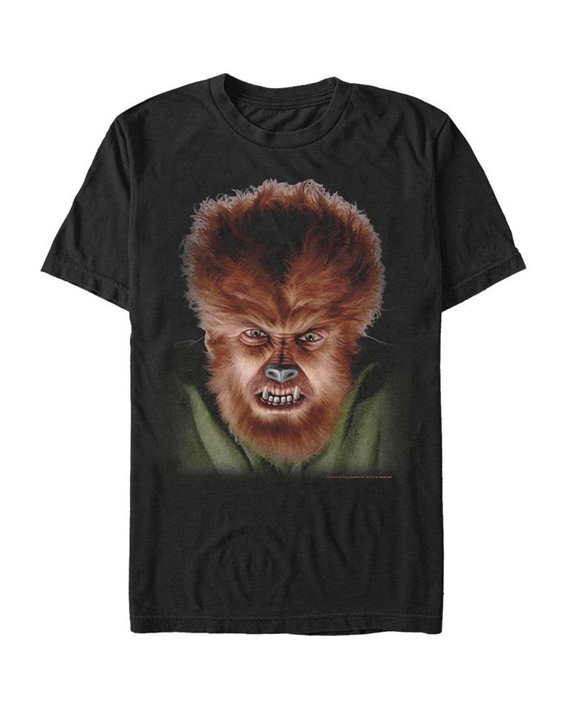 Universal Monsters Big Wolfman Men's Short Sleeve T-shirt Black $14.35 T-Shirts