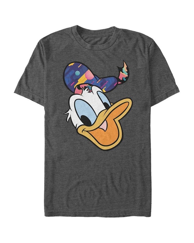 Men's Donald Pattern Face Short Sleeve T-Shirt Gray $19.24 T-Shirts