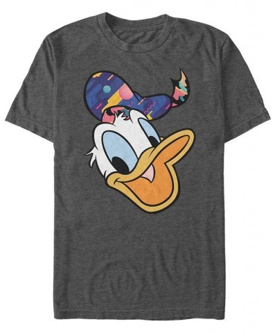 Men's Donald Pattern Face Short Sleeve T-Shirt Gray $19.24 T-Shirts