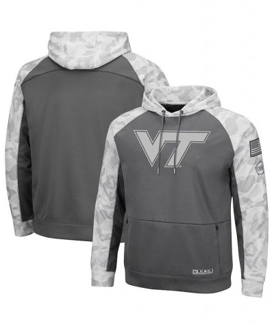 Men's Gray, Arctic Camo Virginia Tech Hokies OHT Military-Inspired Appreciation Tonal Raglan Pullover Hoodie $32.00 Sweatshirt