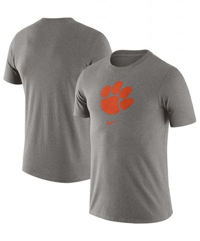 Men's Heather Gray Clemson Tigers Essential Logo T-shirt $19.19 T-Shirts