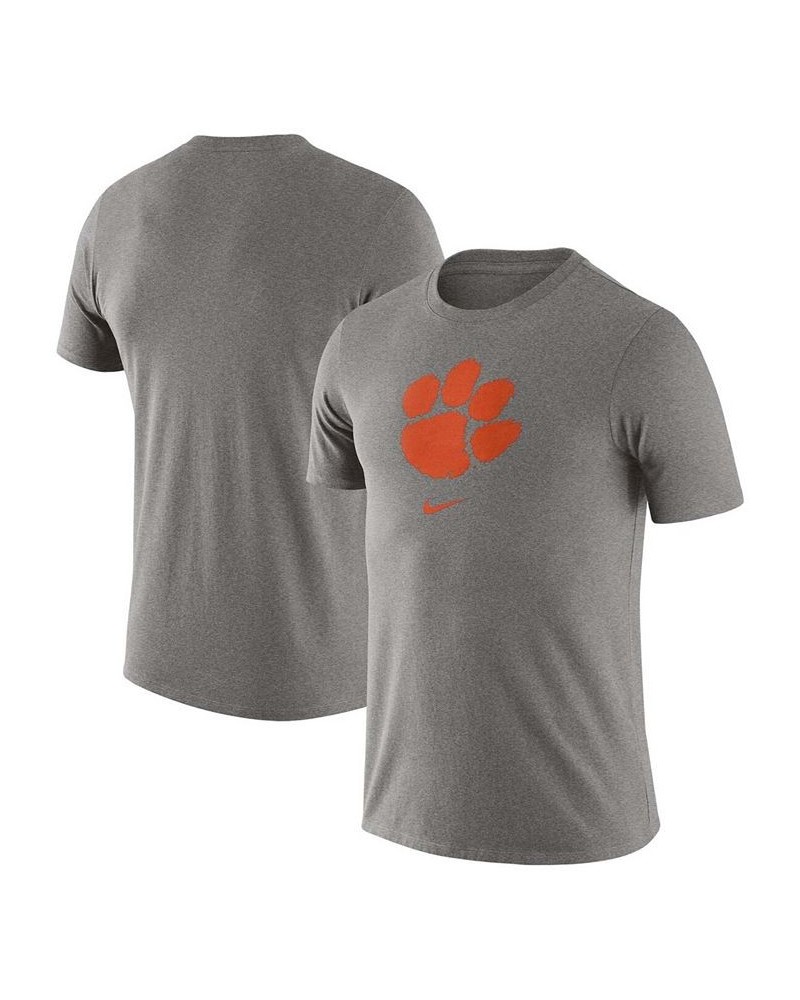 Men's Heather Gray Clemson Tigers Essential Logo T-shirt $19.19 T-Shirts