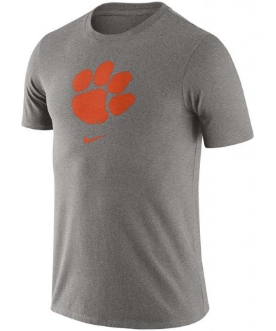 Men's Heather Gray Clemson Tigers Essential Logo T-shirt $19.19 T-Shirts