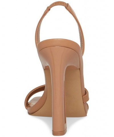 Women's Forcee Strappy Architectural Dress Sandals Tan/Beige $46.41 Shoes