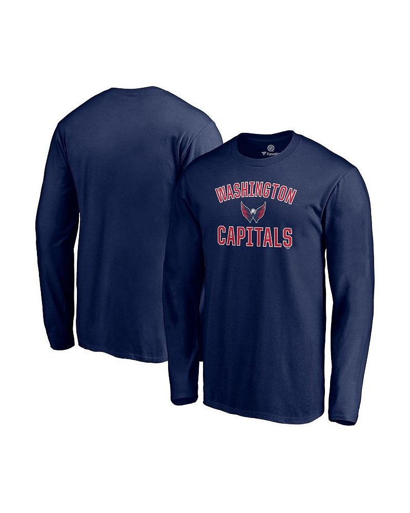 Men's Branded Navy Washington Capitals Team Victory Arch Long Sleeve T-shirt $23.51 T-Shirts