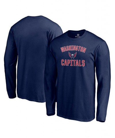 Men's Branded Navy Washington Capitals Team Victory Arch Long Sleeve T-shirt $23.51 T-Shirts