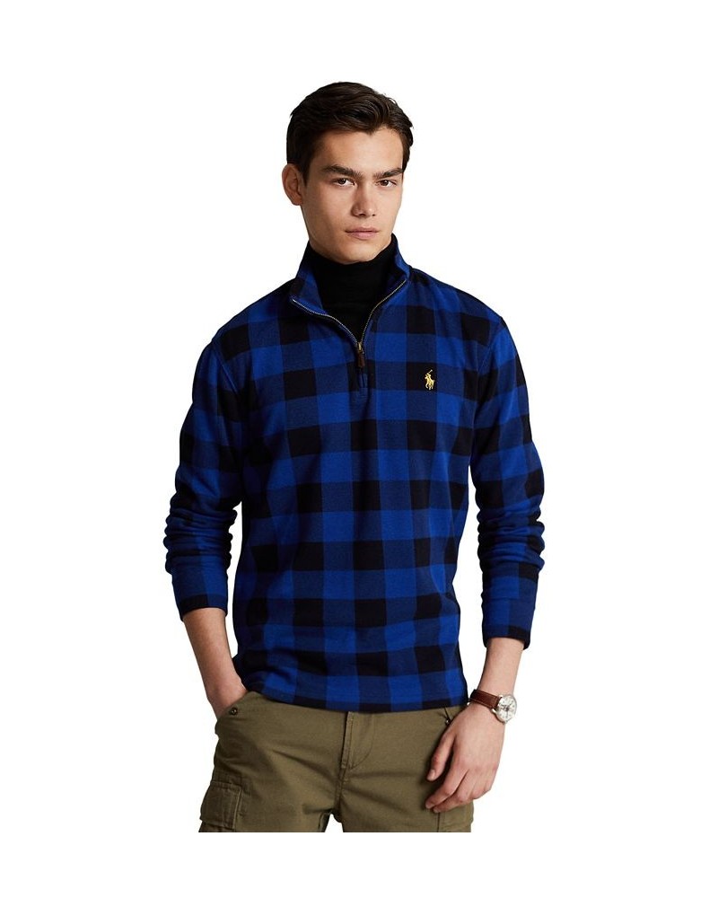 Men's Estate Rib Quarter Zip Pullover Blue $31.42 Sweaters