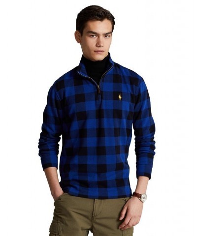 Men's Estate Rib Quarter Zip Pullover Blue $31.42 Sweaters