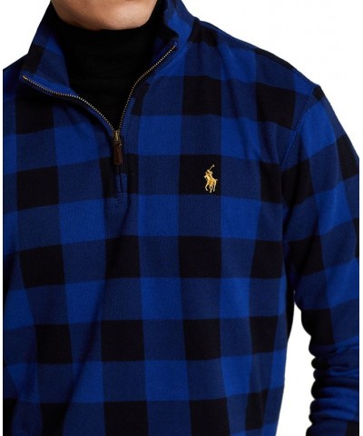 Men's Estate Rib Quarter Zip Pullover Blue $31.42 Sweaters