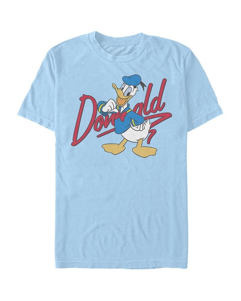 Men's Signature Donald Short Sleeve Crew T-shirt Blue $16.80 T-Shirts