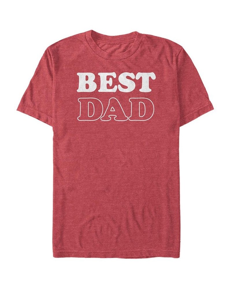 Men's Best Dad Short Sleeve Crew T-shirt Red $18.19 T-Shirts