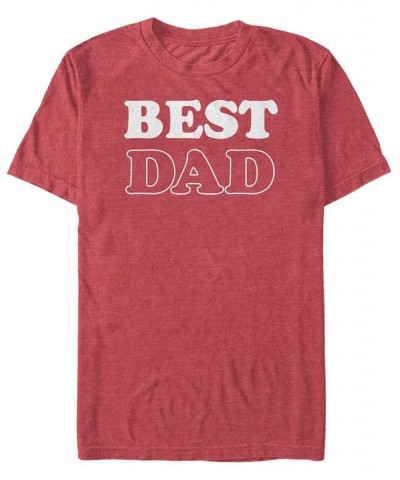 Men's Best Dad Short Sleeve Crew T-shirt Red $18.19 T-Shirts