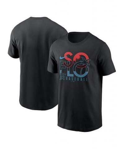 Men's Black Miami Marlins So Flo Local Team T-shirt $25.19 T-Shirts