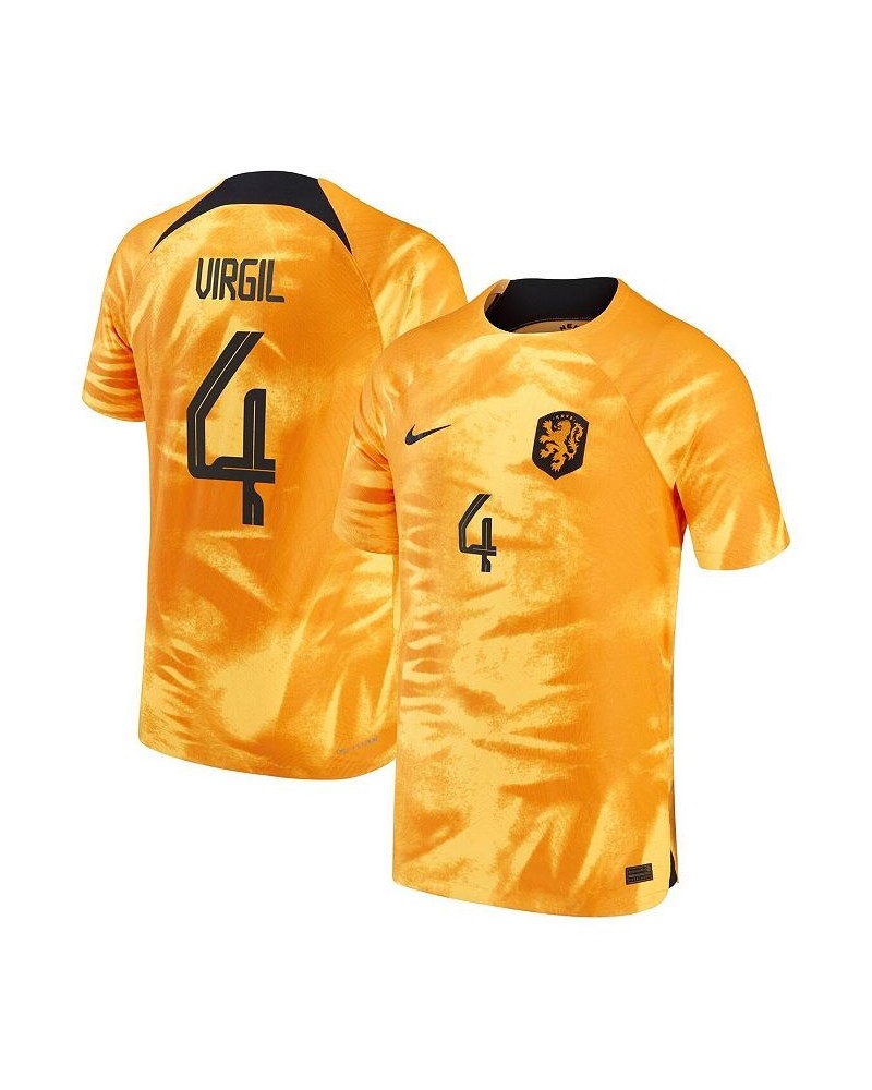 Men's Virgil Van Dijk Orange Netherlands National Team 2022/23 Home Vapor Match Authentic Player Jersey $83.85 Jersey