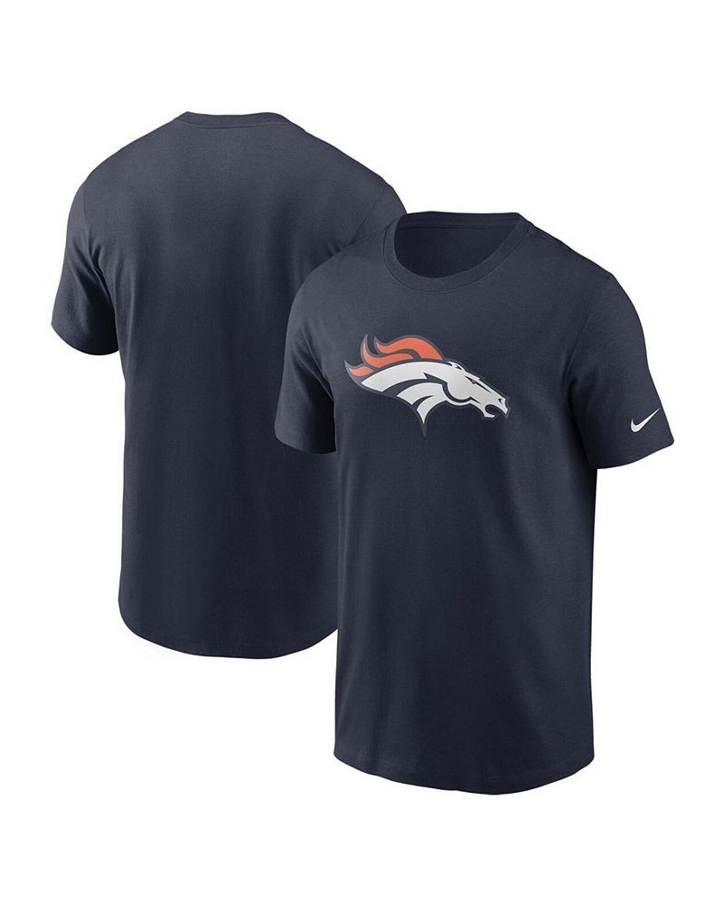 Men's Navy Denver Broncos Primary Logo T-shirt $20.70 T-Shirts