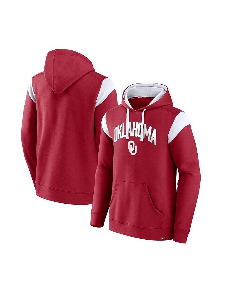 Men's Branded Crimson Oklahoma Sooners Game Over Pullover Hoodie $36.39 Sweatshirt