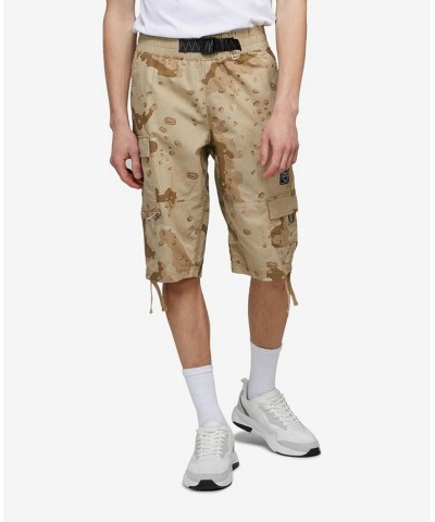 Men's Big and Tall Puller Cargo Shorts with Adjustable Belt, 2 Piece Set Tan/Beige $31.96 Shorts