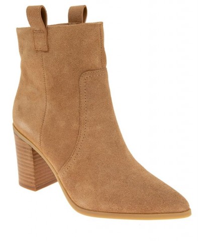 Women's Jayda Western Bootie Tan/Beige $76.05 Shoes