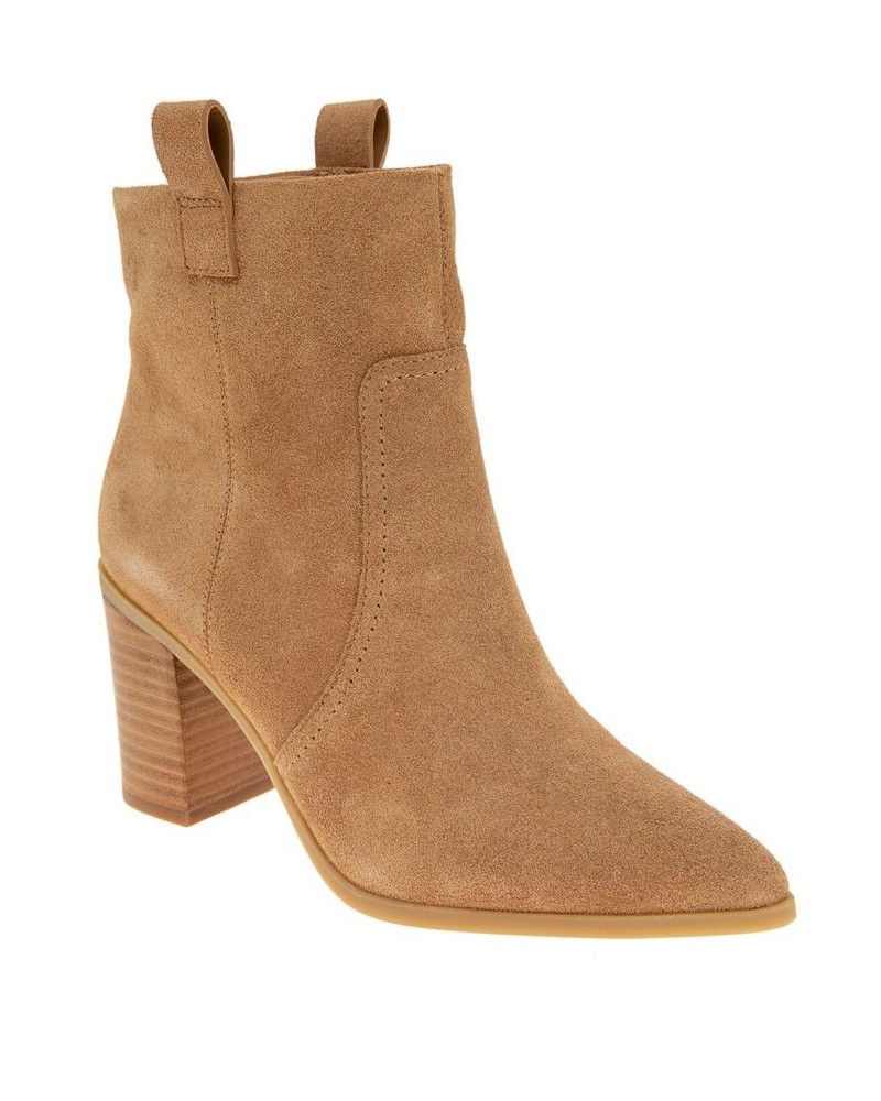 Women's Jayda Western Bootie Tan/Beige $76.05 Shoes