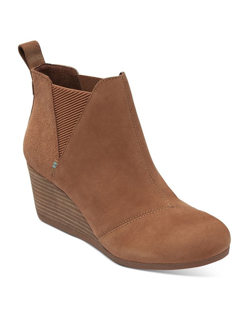 Women's Kelsey Wedge Booties Tan/Beige $37.79 Shoes