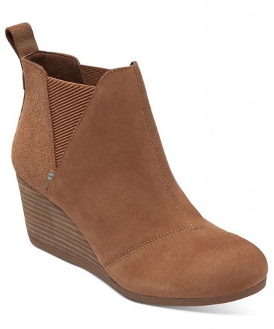 Women's Kelsey Wedge Booties Tan/Beige $37.79 Shoes