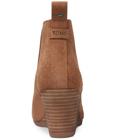 Women's Kelsey Wedge Booties Tan/Beige $37.79 Shoes