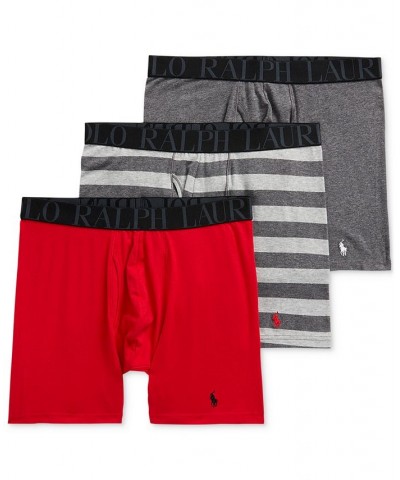 Men's Big & Tall Stretch Classic Boxer Briefs, 3-Pack Red/grey Stripe/charcoal $28.75 Underwear