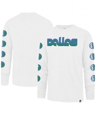 Men's White Dallas Mavericks City Edition Downtown Franklin Long Sleeve T-shirt $28.99 T-Shirts