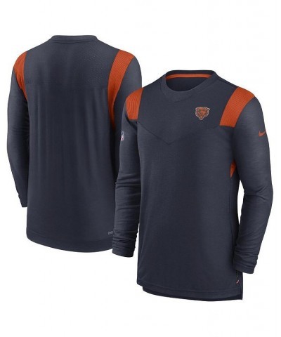 Men's Navy Chicago Bears Sideline Tonal Logo Performance Player Long Sleeve T-shirt $26.10 T-Shirts