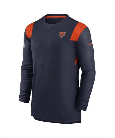 Men's Navy Chicago Bears Sideline Tonal Logo Performance Player Long Sleeve T-shirt $26.10 T-Shirts