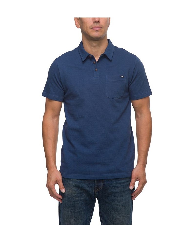 Men's Atwell Short Sleeves Knit Polo Shirt Blue $15.05 Polo Shirts