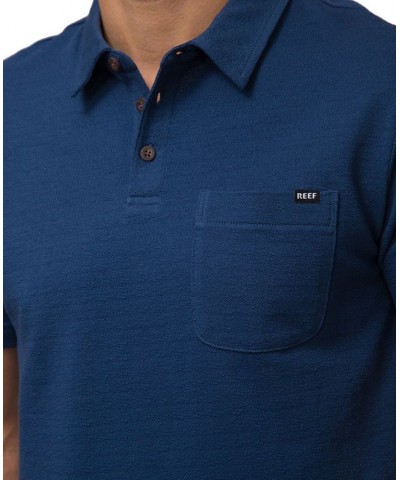 Men's Atwell Short Sleeves Knit Polo Shirt Blue $15.05 Polo Shirts