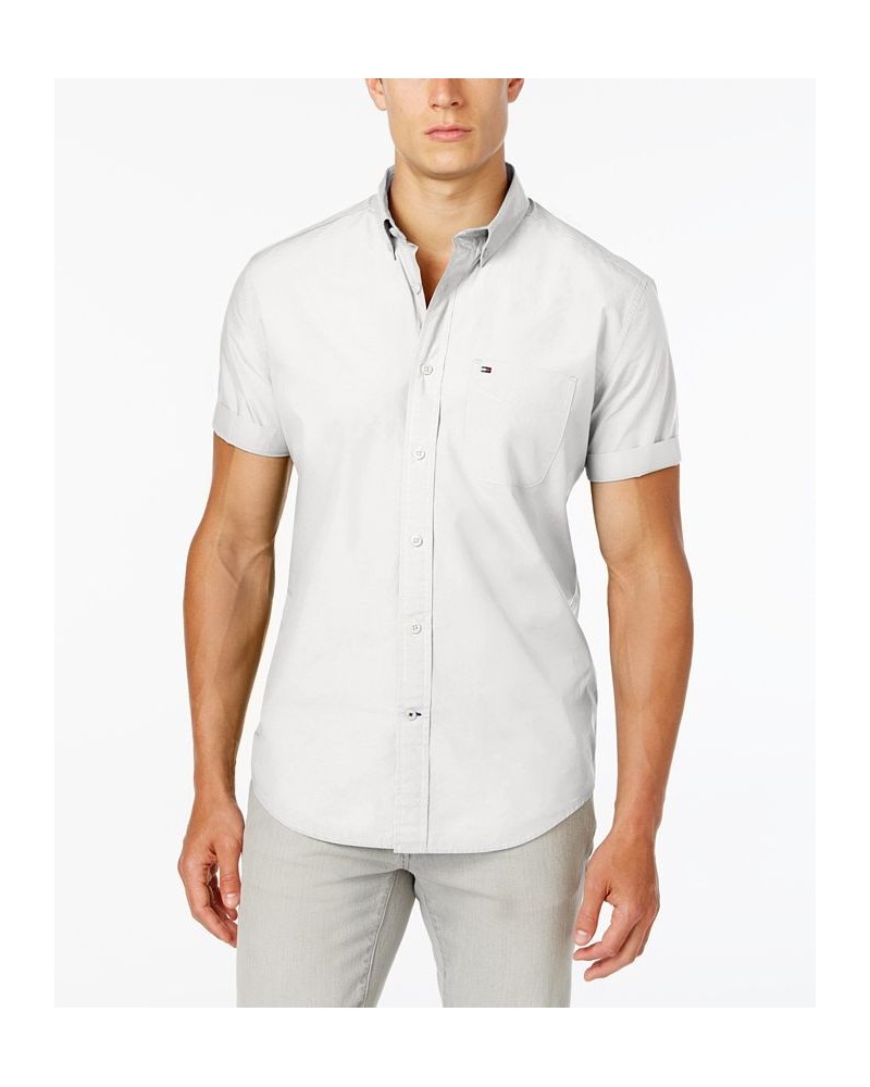 Men's Big & Tall Maxwell Short-Sleeve Button-Down Shirt Classic White $31.85 Shirts