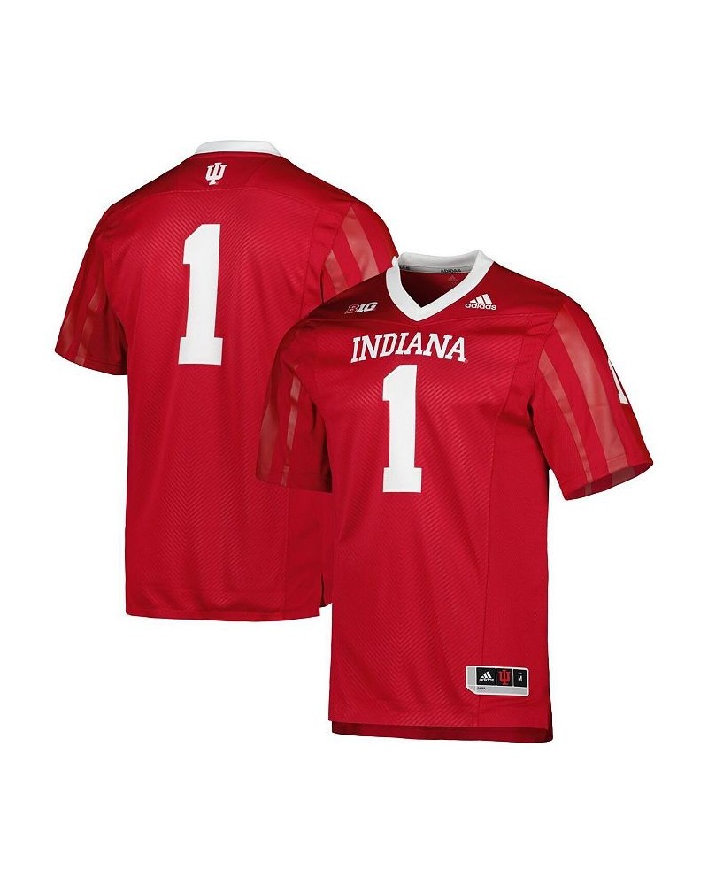 Men's 1 Crimson Indiana Hoosiers Team Premier Football Jersey $68.60 Jersey