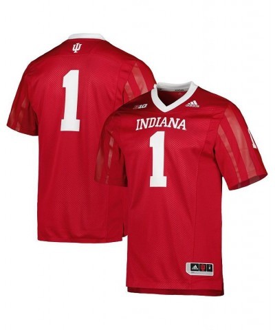 Men's 1 Crimson Indiana Hoosiers Team Premier Football Jersey $68.60 Jersey