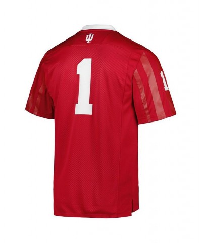 Men's 1 Crimson Indiana Hoosiers Team Premier Football Jersey $68.60 Jersey